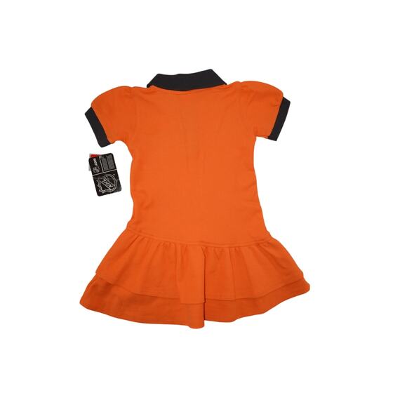 Reebok Anaheim Ducks Girls Polo Dress Orange NHL Face-Off Collection Size 5/6 - Picture 5 of 5